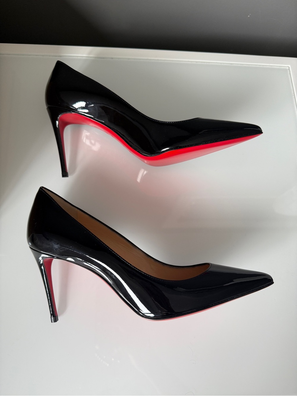 Christian Louboutin Black Patent Kate 85mm heels - Picture 4 of 8